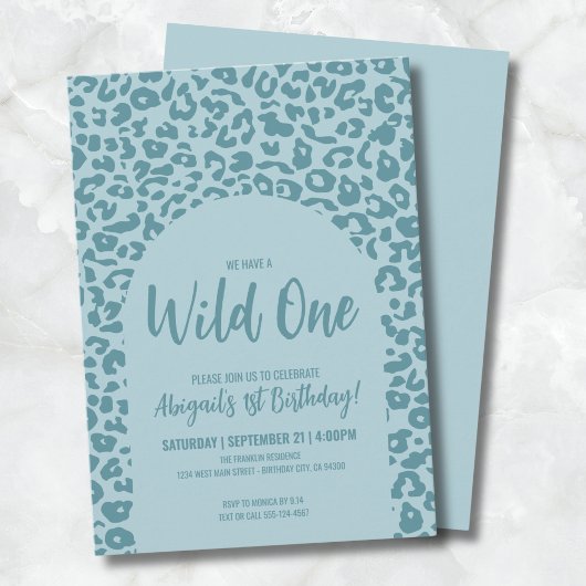 Invitation Boy Safari Wild One 1er anniversaire