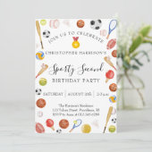 Invitation Boy Second Birthday Party Sports (Debout devant)