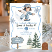 Invitation Boy Snowboarding Birthday