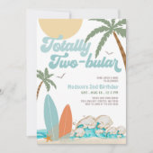 Invitation Boy Surf Surfing 2e anniversaire Totalement deux b (Devant)