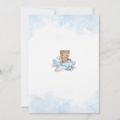 Invitation Boy Teddy Bear Baby shower d'avion (Dos)