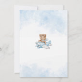 Invitation Boy Teddy Bear Baby shower d'avion (Dos)