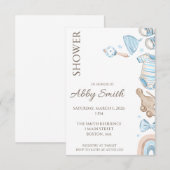 Invitation Boy Toy Shower (Devant / Derrière)