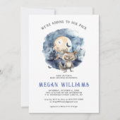 Invitation Boy Werewolf | Baby shower d'Halloween (Devant)
