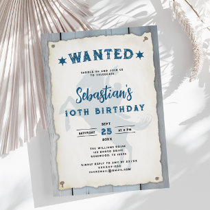 Invitation Boy Western Cowboy Rodeo 10e anniversaire Invitati