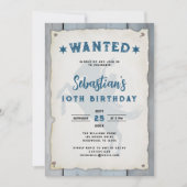 Invitation Boy Western Cowboy Rodeo 10e anniversaire Invitati (Devant)