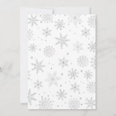 Invitation Boy Winter Onederland Snowflakes Premier anniversa (Dos)