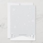 Invitation Boy Winter Wonderland Baby shower, Navy Blue (Dos)