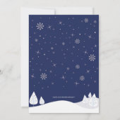 Invitation Boy Winter Wonderland Baby shower, Navy & Silver (Dos)