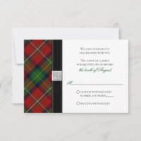 Boyd Tartan Scottish Celtic Wedding RSVP Répondre
