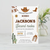Invitation Boys Ain't My First Rodeo Cowboy 2e anniversaire (Debout devant)