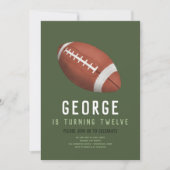 Invitation Boys American Football Kids 12e anniversaire (Devant)