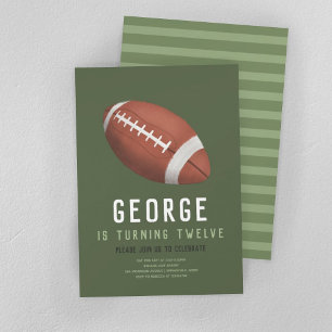 Invitation Boys American Football Kids 12e anniversaire