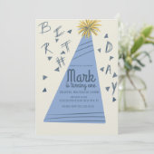 Invitation Boys Anniversaire Casquette de fête Lettres Kraft (Debout devant)