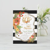 Invitation Boys Antler Baby shower (Debout devant)