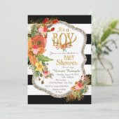 Invitation Boys Antler Baby shower (Debout devant)