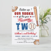 Invitation Boys Baseball 2e Anniversaire de la fête Batterie (Debout devant)