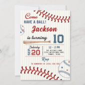 Invitation Boys Baseball Anniversaire (Devant)