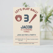 Invitation Boys Baseball Bat Sports Anniversaire (Debout devant)