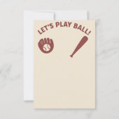 Invitation Boys Baseball Bat Sports Anniversaire (Dos)