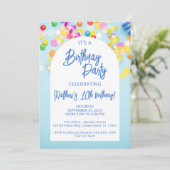 Invitation Boys Blue Birthday Party (Debout devant)