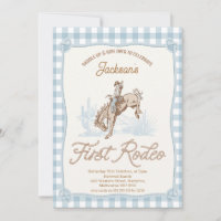 Boys Blue Plaid Cowboy Premier Rodéo 1er Anniversa
