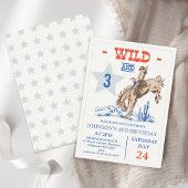 Invitation Boys Blue Red Wild et Trois Rodéo 3e anniversaire