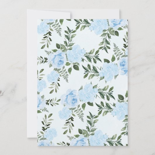 Invitation Boys Blue Rose Foliage Safari Baby shower (Dos)