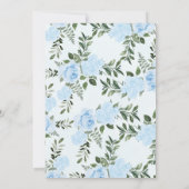 Invitation Boys Blue Rose Safari Animaux Baby shower (Dos)