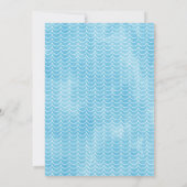 Invitation Boys Blue Scuba Diver Oneder Mer 1er anniversaire (Dos)