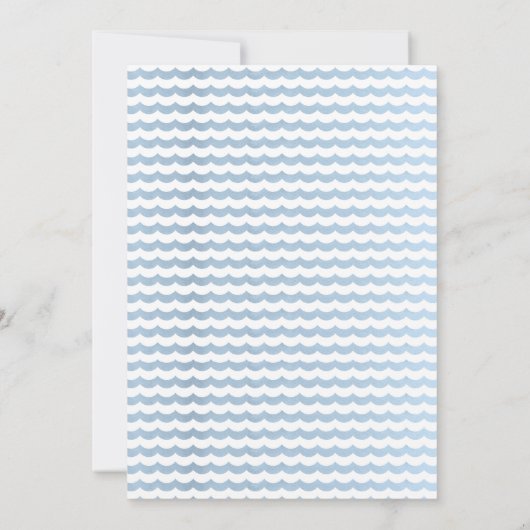 Invitation Boys Blue Under Sea Whale Calf Baby shower (Dos)