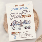 Invitation Boys Blue Western Desert Premier Rodéo 1er Anniver