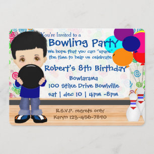 Invitation Boys Bowling