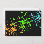 Invitation Boys Bowling, Anniversaire Neon luge bowling (Dos)