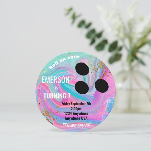 Invitation Boys BOWLING BALL, bowling, fête d'anniversaire Ll (Debout devant)