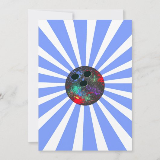 Invitation Boys Bowling Fête d'anniversaire, bol (Dos)