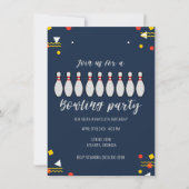 Invitation Boys Bowling Thème Enfant Anniversaire Fête Invita (Devant)