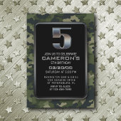 Invitation Boys Camo Hunter Army 5e anniversaire