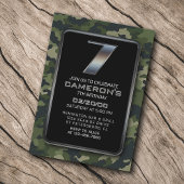 Invitation Boys Camo Hunter Army 7e anniversaire