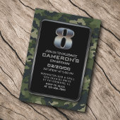 Invitation Boys Camo Hunter Army 8e anniversaire