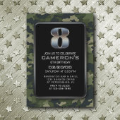 Invitation Boys Camo Hunter Army 8e anniversaire