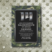 Invitation Boys Camo Hunting Army 14e anniversaire