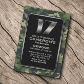 Invitation Boys Camo Hunting Army 17e anniversaire