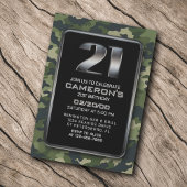 Invitation Boys Camo Hunting Army 21e anniversaire
