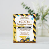 Invitation Boys Construction Thème Anniversaire Fête Invitati (Debout devant)