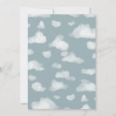 Invitation Boys Cool Blue Avion Voyage 5e anniversaire (Dos)