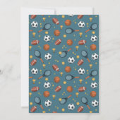 Invitation Boys Cute Blue Sports Baby shower (Dos)