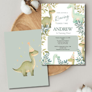 Invitation Boys Dinosaur fête d'anniversaire 1ère 2e 3e 4e