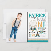 Invitation Boys Dreamcatcher Wild ONE 1er anniversaire Invita (Devant)