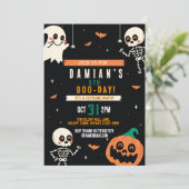 Invitation Boys Halloween Enfants Citrouille fête d'anniversa (Debout devant)